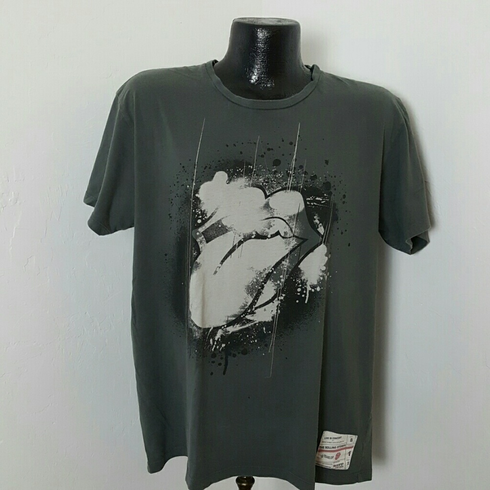 Rolling Stones 50 Years Live Tee  NYC Stadium Concert Short Sleeve Cotton